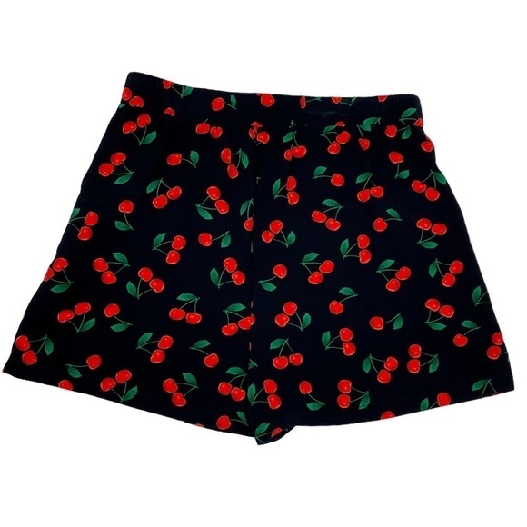 ANTHROPOLOGIE FREE GENERATION CHERRY RUFFLE PEPLUM CAMI HIGH WAISTED SHORT SET - Picture 8 of 16